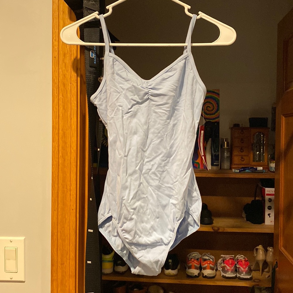 blue leotard